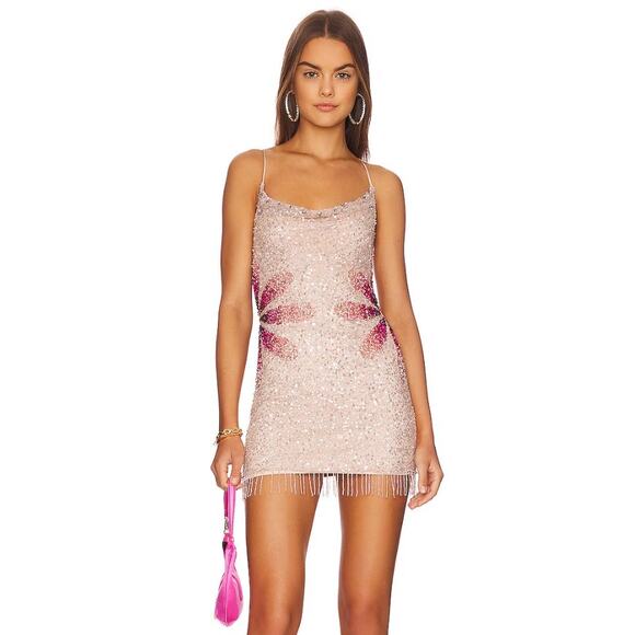 Tularosa Dresses & Skirts - Tularosa Pink Sequin Mini Dress